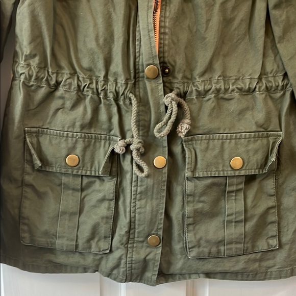 Market & Spruce Olive Green Lightweight Spring Utility Jacket - Size Small - Picture 5 of 15